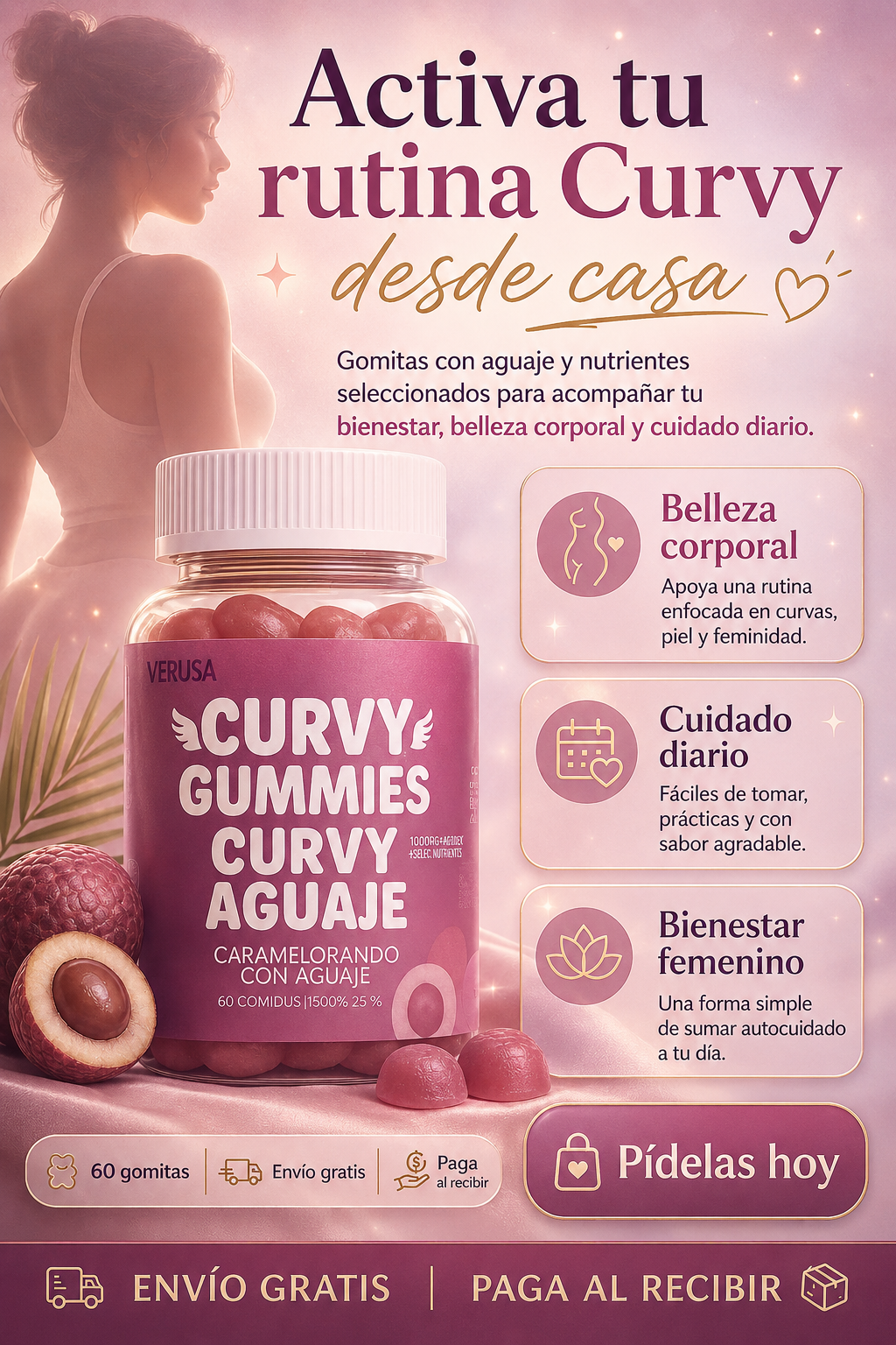 🍑Curvy Gummies — 30 Gomitas para Moldear tu Figura