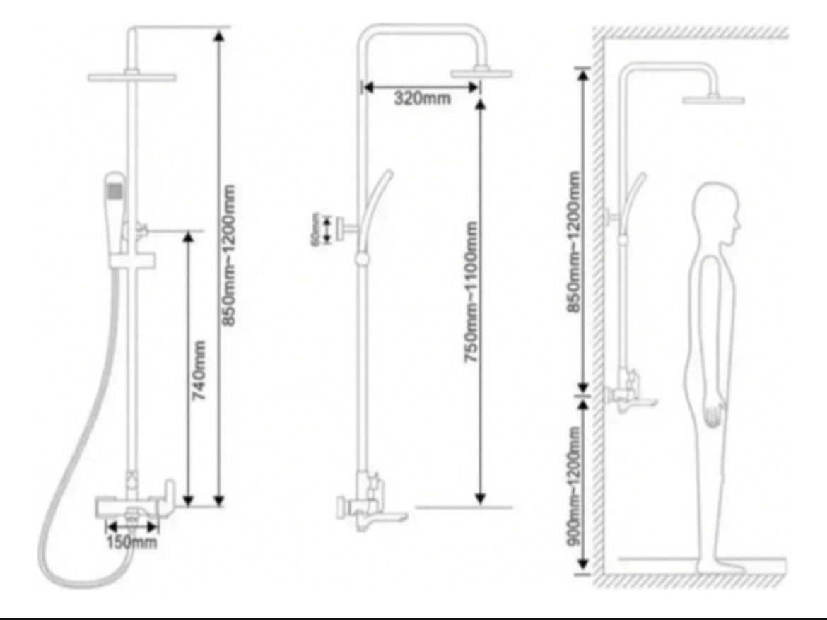 Ducha Columna Monomando3 Funciones