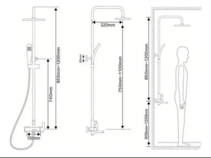 Ducha Columna Monomando3 Funciones