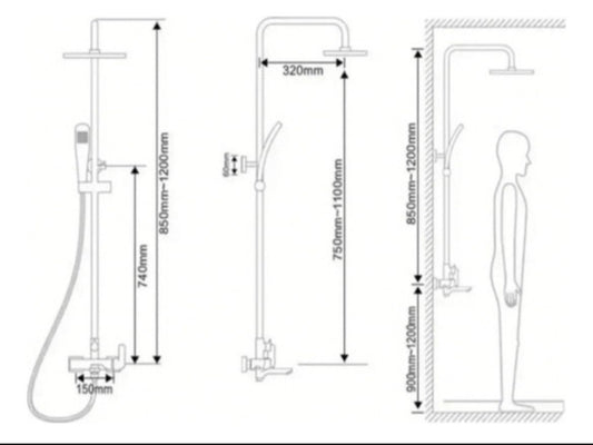Ducha Columna Monomando3 Funciones