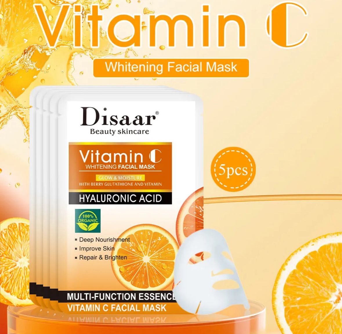 Mascarilla Facial Hidratante con Ácido Hialurónico