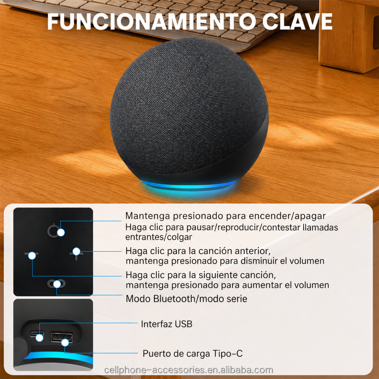 Parlante Bluetooth Portátil Resistente al Agua 15W