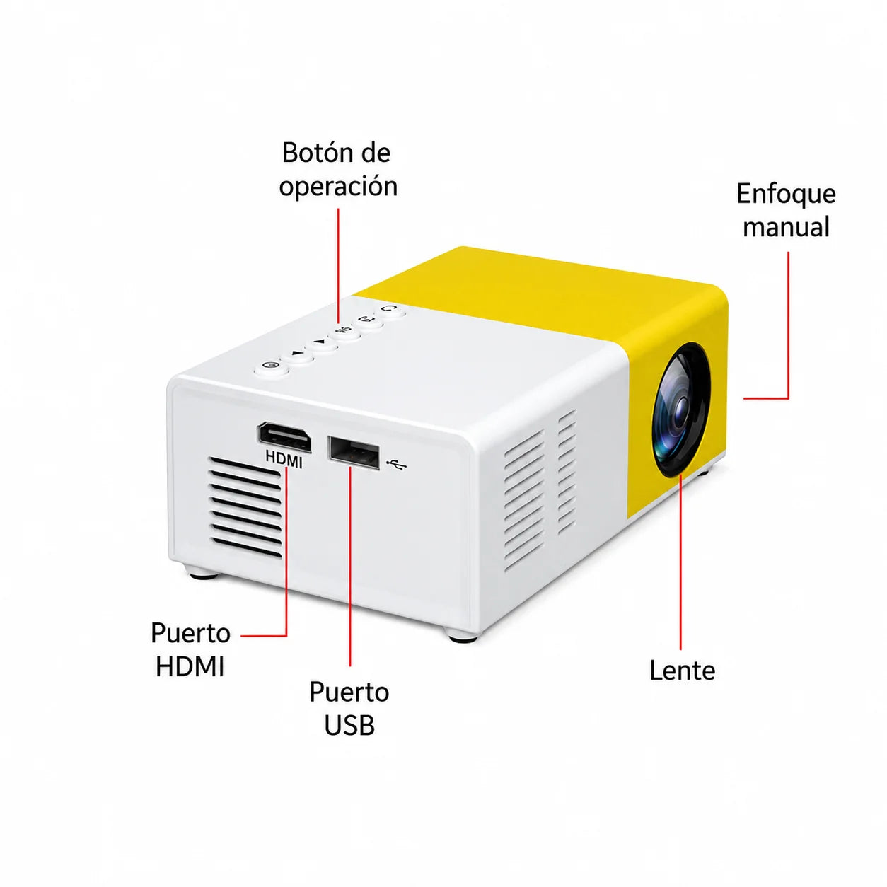 Mini Proyector Portátil 60" - Cine en Casa por Menos de $50.000