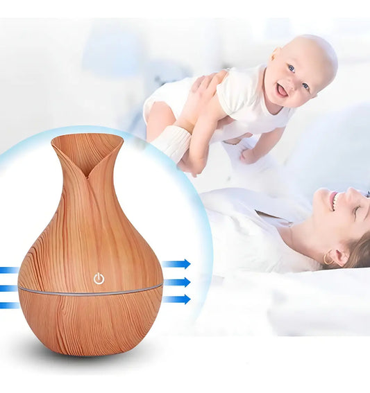 Humidificador Difusor de Aromas con Diseño Madera
