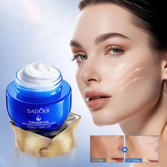Crema Facial Caviar Antiarrugas con Ácido Hialurónico